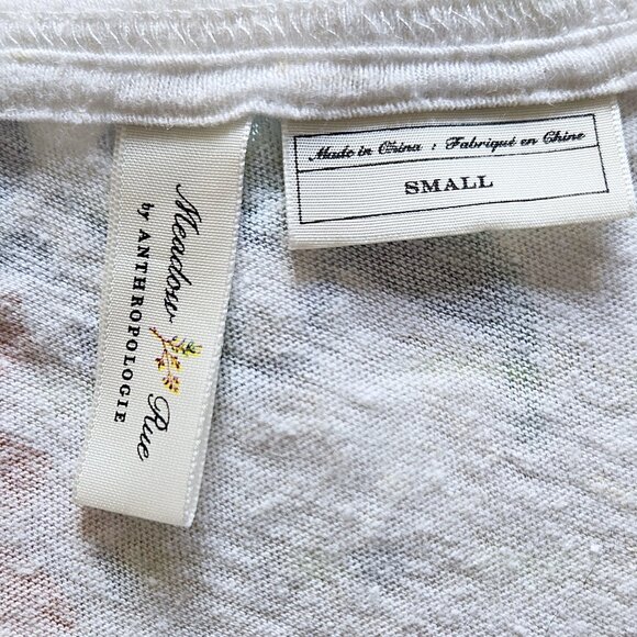 Meadow Rue by Anthropologie Small Watercolor Floral Tee - Picture 4 of 5